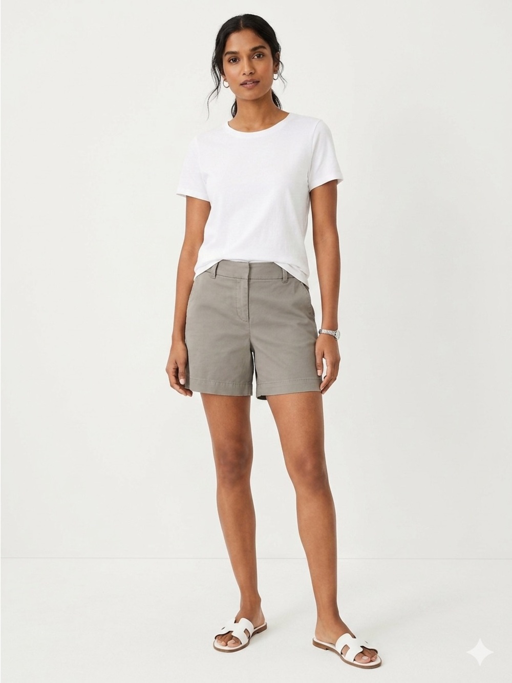 ANN TAYLOR LOFT Chino Shorts 3.5” Inseam SIZE 10 $40 EUC KL Lt Olive Brown